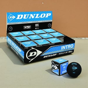 던롭 INTRO 인트로 스쿼시공 (12개입) 블루닷 블루도트 연습구 연습용