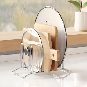 스텐 냄비뚜껑거치대 논슬립 스탠드 도마거치대 주방정리 도마꽂이