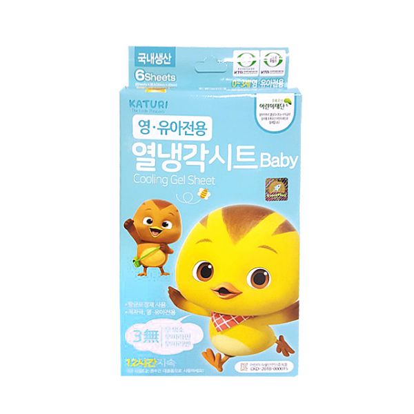 엄마까투리 열냉각시트(영유아전용) 6매 x 5개 /열패치 쿨패치 쿨링