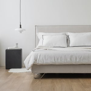 스테이모어 플로트 하이엔드패브릭 가죽 침대프레임 평상형 EK(이스턴킹), 앤틱화이트