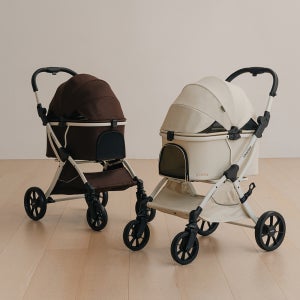 리카리카 강아지 유모차 올데이 플러스 일체형 원터치 폴딩 애견 개모차