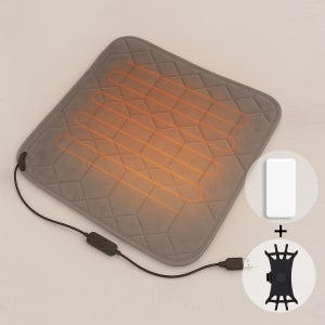 USB 온열방석 케이블 일체형 보조배터리 거치대 극세사 전기방석 충전 인쇄가능