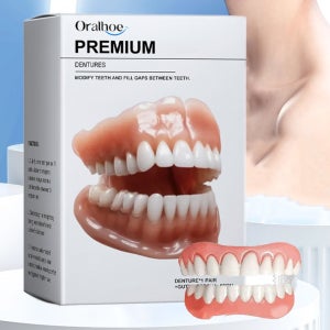 미국 치아 홈 메우기 임시 치아 실리콘 틀니 세트 미백 가짜 이빨