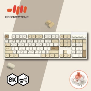 그루브스톤 GV10M 8K 수제윤활 104키 게이밍 유무선 기계식 키보드 인절미, 저소음밀키S축, 38g