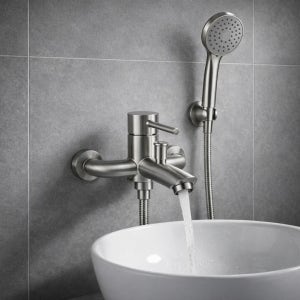 화장실 세면대수전 2홀 샤워겸용 무광 스텐