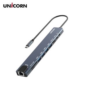 유니콘 TCH-L70 C타입 10 in 1 LAN/HDMI 멀티허브