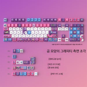 기계식키보드 풀배열 PBT 키캡 세트 저소음 적축