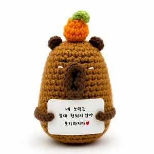 승진선물 생일 카피바라 인형 축하 메세지카드 하틴