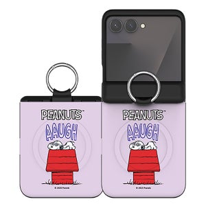 마그네틱 카드 도어 범퍼 맥세이프 호환 오토 힌지 보호 고리형 케이스 빈티지스누피무드_혼란, 갤럭시Z 플립7