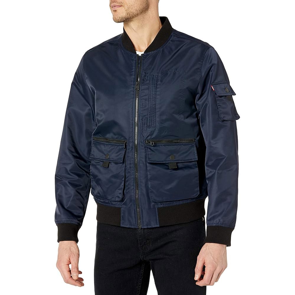 Levi s 남성용 Varsity 봄버 트러커 재킷, 네이비 패치 포켓, XL Navy Pockets Medium