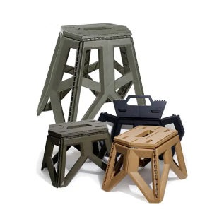 캠핑 워터저그 받침대 접이식 폴딩 스탠드 거치대 스툴 내추럴블랙