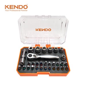 켄도 라쳇 렌치 비트 세트 31PCS 소켓 나사 볼트 정비 20504TFO