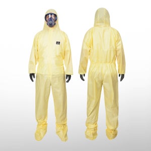 아스가드 화학물질용 일회용 원피스 방진복 작업복 보호복 SMS-500Y