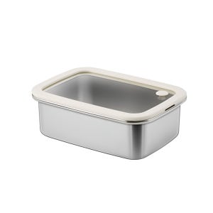 바겐슈타이거 클라스텐박스 스텐 밀폐용기 사각 반찬통 보관용 전자레인지가능 1L, 1개