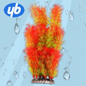 다팜아쿠아 YB 와이비 FC-083A 레드 시판 인조 수초 조화 레이아웃 은신처 장식품 (7x28cm)