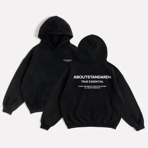 어바웃스탠다드 트루에센셜 오버핏 후드 티셔츠 특양면 쭈리 피그먼트 기모