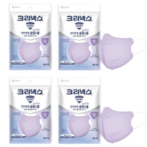 20매 50매 퍼플 중형 대형 여름용 크리넥스 라이트핏 쿨마스크