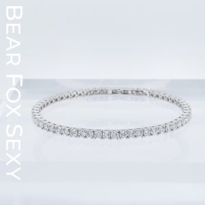 1부 테니스 팔찌 모이사나이트 실버 925 고급스러운 데일리 팔찌 BFS 루센트