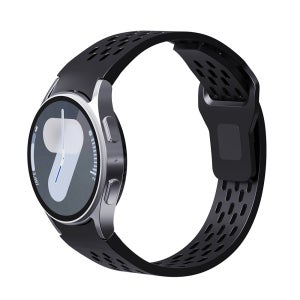 갤럭시 워치 실리콘 스트랩 메쉬 밴드 갤럭시워치 7 6 5 4, 블랙