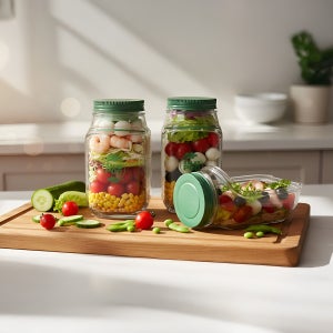 프리파라 밀프렙 샐러드팟 1100ml 트라이탄 젖병소재 샐러드용기 도시락통 밀폐용기