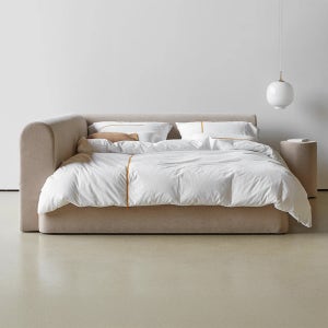 스테이모어 우디더블헤드 하이엔드패브릭 저상형패밀리침대 LK(라지킹)1800, 네이비