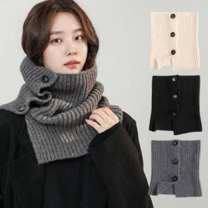 겨울 단추 귀여운 넥워머 필수템 소프트한 가볍고 스타일리쉬