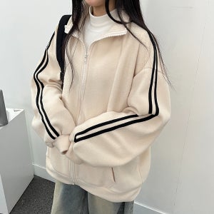 하리보 트랙 후리스 집업 3컬러 아방핏 오버핏 데일리 캐주얼 학생 10대 따뜻 포근 긴팔