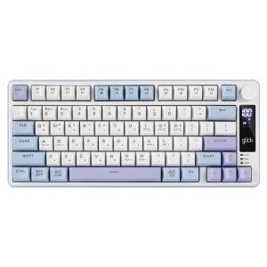 지클릭커 오피스프로 WK50 사일런스 M 텐키리스 78키 RGB 풀윤활 방수 LCD 무소음 무선 블루투스 게이밍 키보드 스카이시티