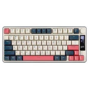 지클릭커 오피스프로 WK50 사일런스 M 텐키리스 78키 RGB 풀윤활 방수 LCD 무소음 무선 블루투스 게이밍 키보드 하바나 카푸치노