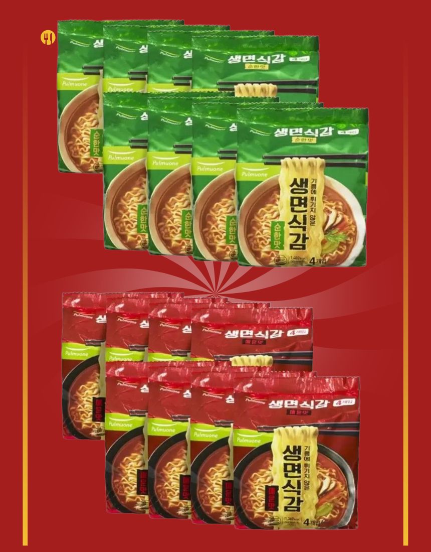 <b>풀무원</b> 생면식감 라면 32개입 매운맛 순한맛 선택 건면 저포화<b>지방</b>