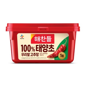[16년 연속 판매 1위] 해찬들 100% 우리쌀 태양초 고추장 2.4kg, 2개