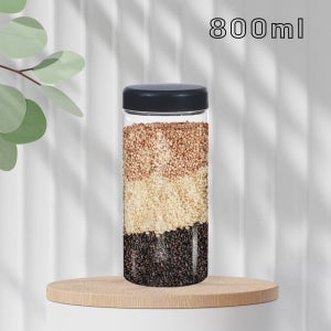 올담 원형 파스타 국수 시리얼 보관 냉장냉동 수납용기 800ml, 검정캡, 100개