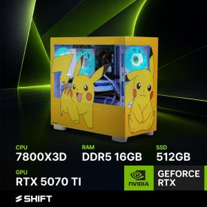 주연테크 시프트 AMD 라이젠7 7800X3D RTX 5070 TI DDR5 16G NVMe 512G 게이밍 컴퓨터 PKP78X57T 포켓몬스터