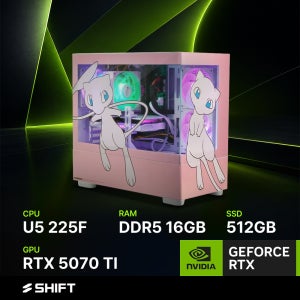 주연테크 시프트 인텔 코어 울트라5 225F RTX 5070 TI DDR5 16G NVMe 512G 게이밍 컴퓨터 PKM225F57T 포켓몬스터