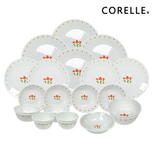 코렐 접시 루즈트리오 4인세트 24P