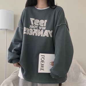 핏예쁜 1997 레터링 키즈 캐주얼 오버핏 맨투맨