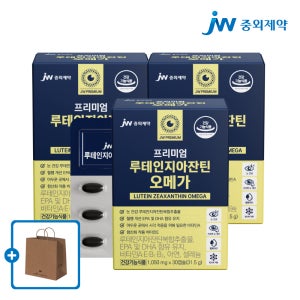 JW중외제약 프리미엄 루테인지아잔틴 오메가3 1050mg 30캡슐, 3개