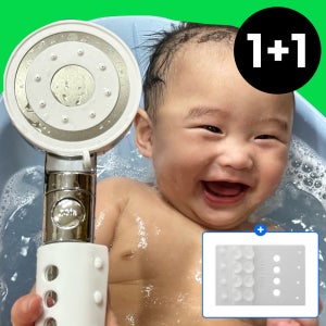 [1+1] 라이프미 6단 온오프 필터 샤워기 아기 샤워헤드 본품 세트 저자극 미스트