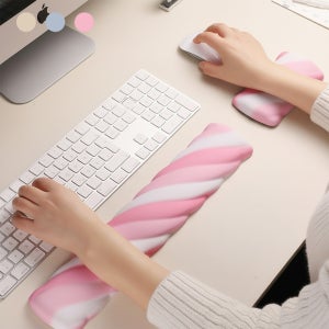 jam 마시멜로 메모리폼 팜레스트 마우스 키보드 손목받침대 쿠션 세트