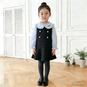 여아 원피스 유아 아기 여자아이 정장 결혼식 연주회 스쿨룩 트위드 원피스 하객룩