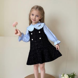여아 원피스 유아 아기 여자아이 정장 결혼식 연주회 스쿨룩 트위드 원피스 하객룩