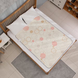 일월 워머블 절전형 온열매트 더블사이즈 [분리난방] 허니핑크육각(140x180cm)