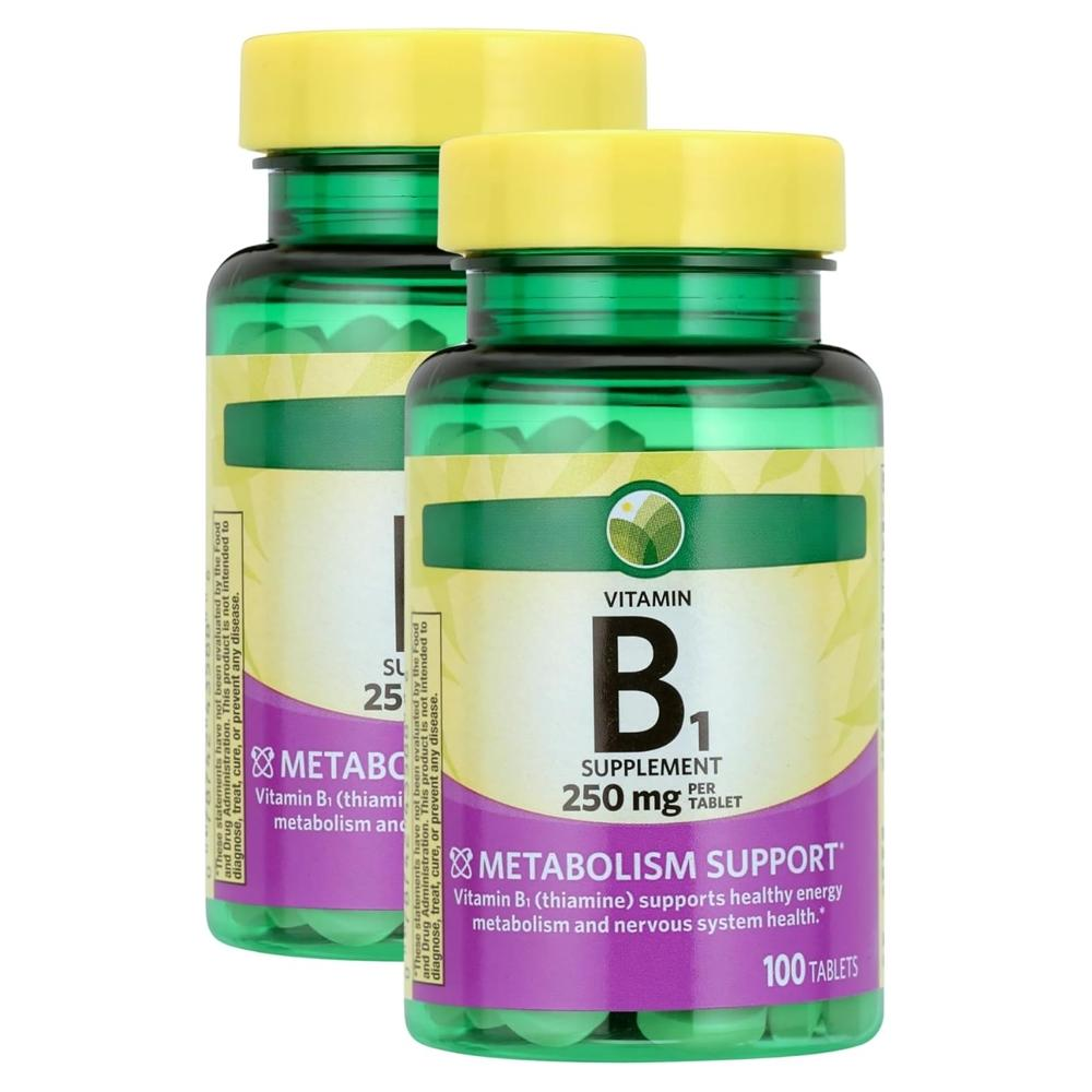 <b>스프링밸리 비타민 B1</b> 티아민 Thiamine 250mg 100 정 x2팩