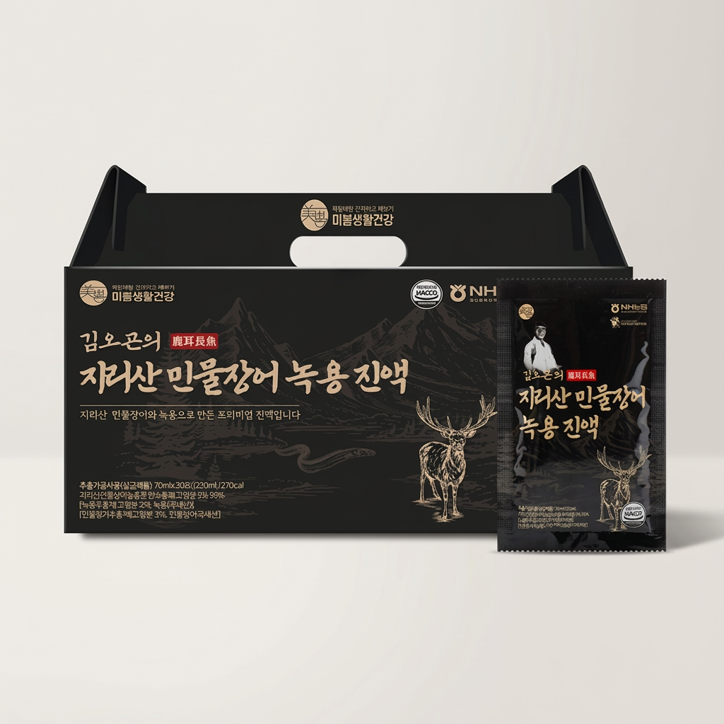 미쁨<b>생활건강</b> <b>김오곤</b>의 지리산 민물장어 녹용진액 70ml 30포 1박스
