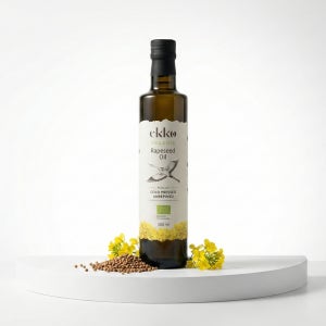 에코 냉압착 NO화학용매추출 유기농 비정제 카놀라유 500ml 오메가3 건강 요리유