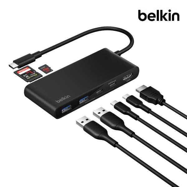 벨킨 7in1 USB C타입 멀티 허브 HDMI AVC023fq 맥북 노트북 USB확장