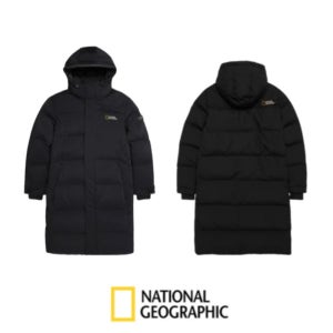 이월상품 내셔널지오그래픽 카이만프로 스몰로고 구스다운 롱패딩 점퍼