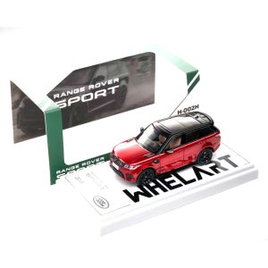 Whelart 프리미엄 아크릴 케이스 레인지로버 스포츠 레드 랜드로버 1:64 다이캐스트 모형 자동차 미니어처