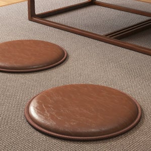 업소용 원형 방석 메모리폼 대형 의자방석 좌식 50cm 그레이 패블릭 40cm