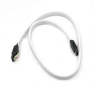 조이쿨 SATA3 슬리빙 일자 케이블 화이트 0.5m